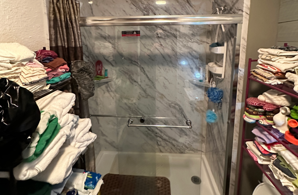 walk-in shower replacement in Seneca for Goodine family