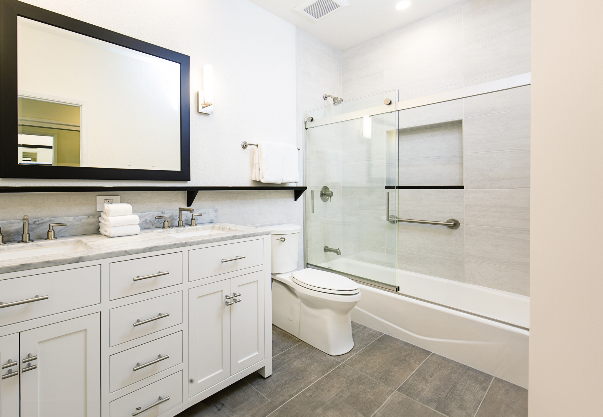Bathroom remodeling in Greenville SC log cabin with professional finish